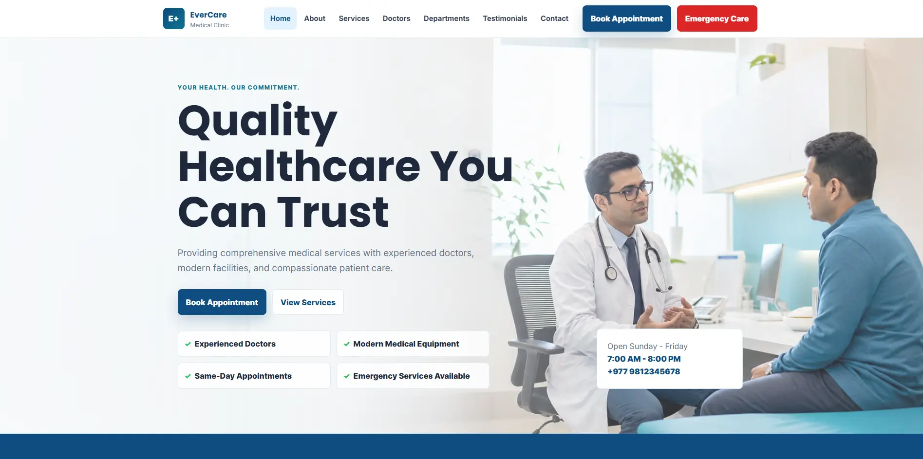 Healthcare & Clinic Website preview