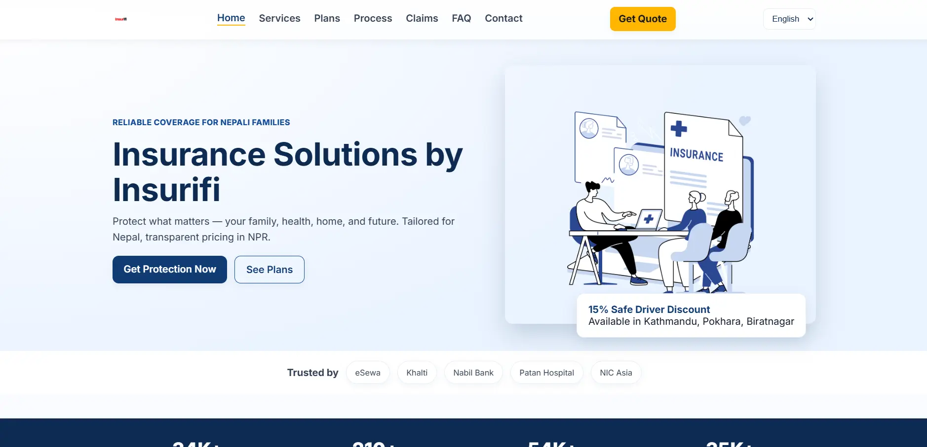Insurance company website sample one preview