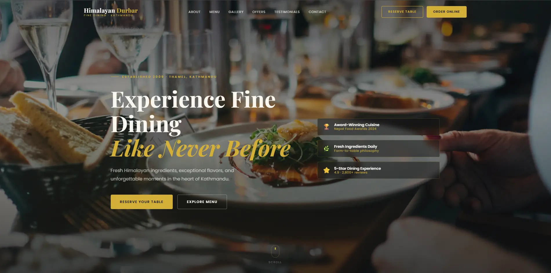Restaurant Website preview