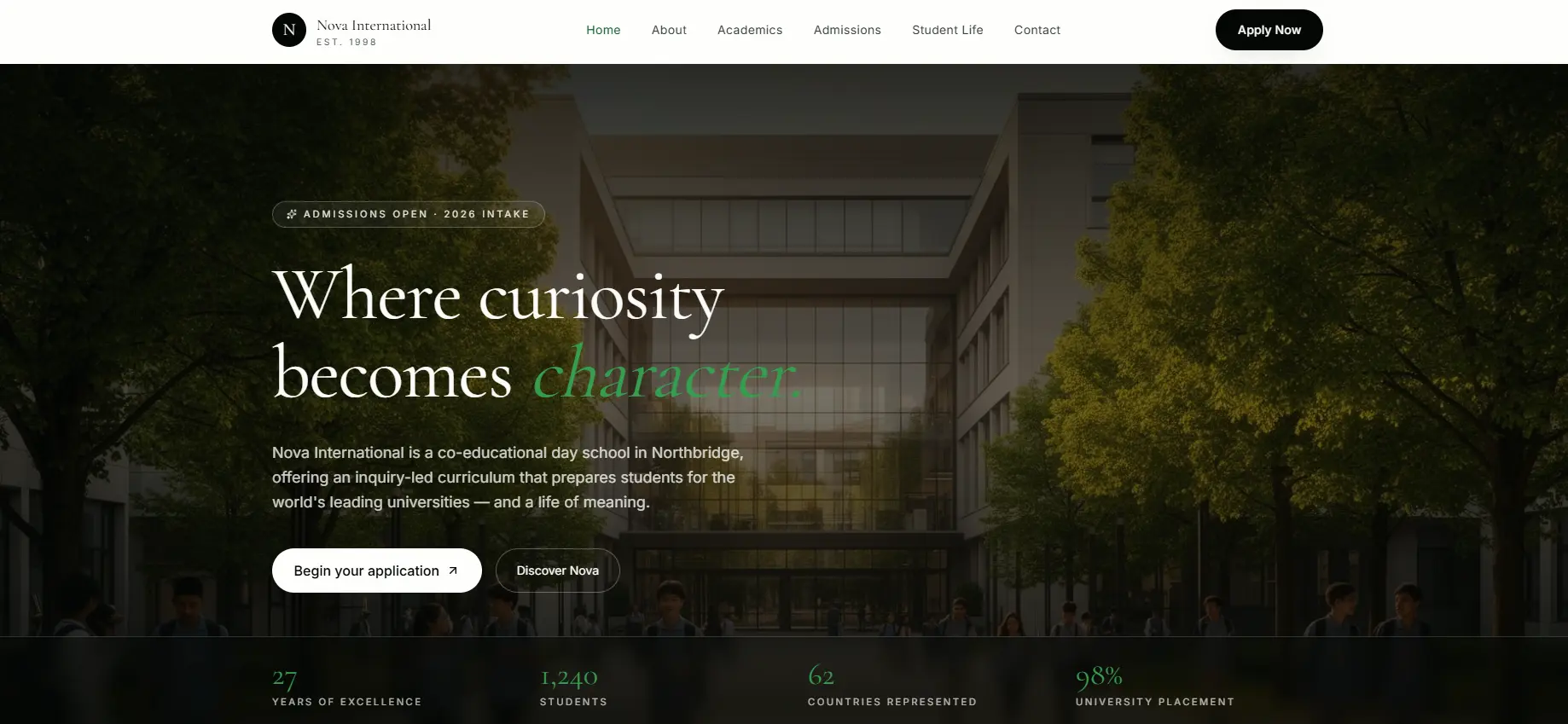 School website preview